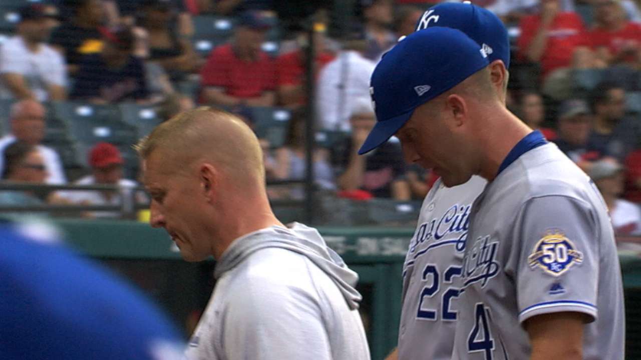 Duffy exits the game in 1st