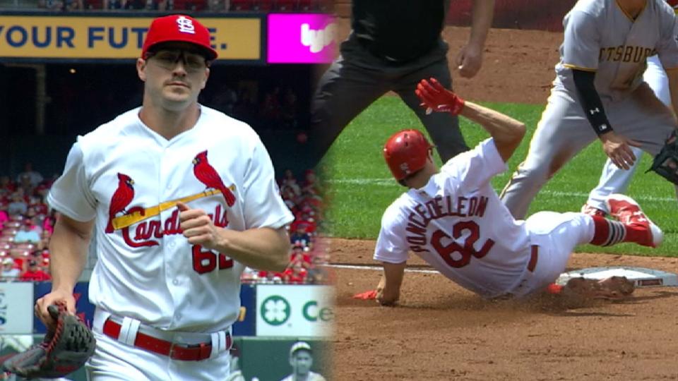 Poncedeleon K's 7, 1st MLB hit