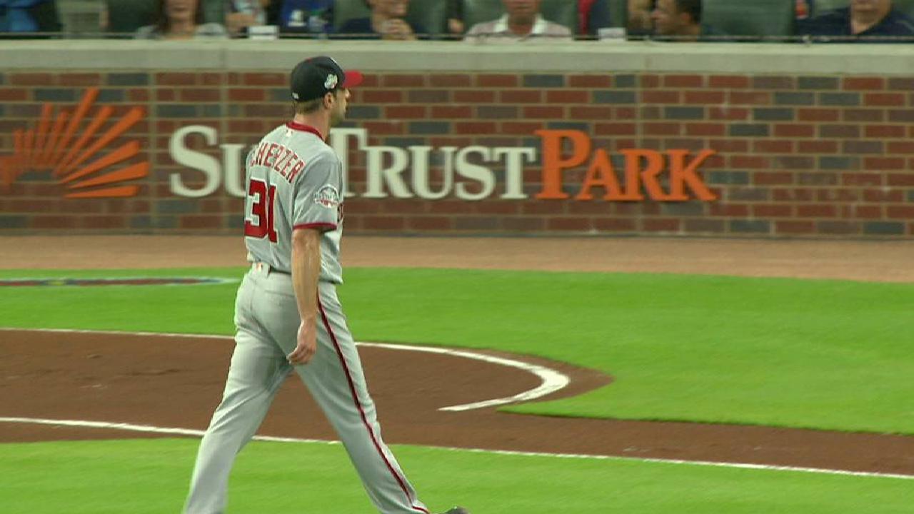 Scherzer K's Markakis to end 1st