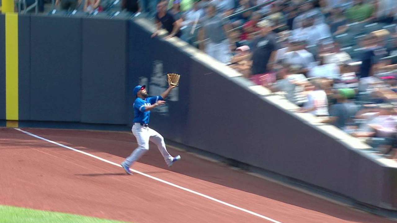 Hernandez's catch at the wall