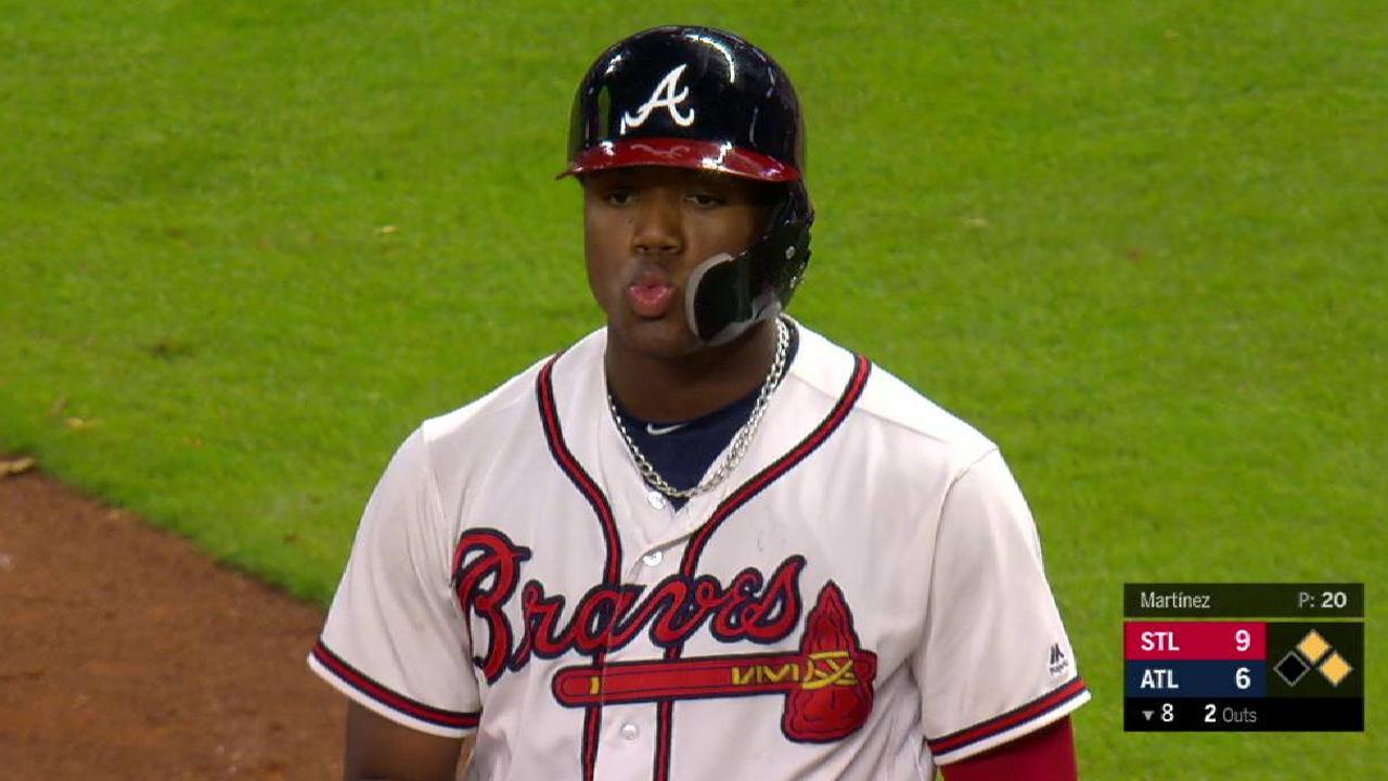 Acuna Jr. singles home Inciarte