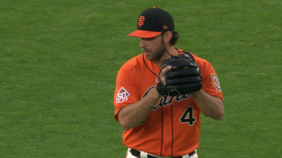 Bumgarner K's 6 vs. Dodgers