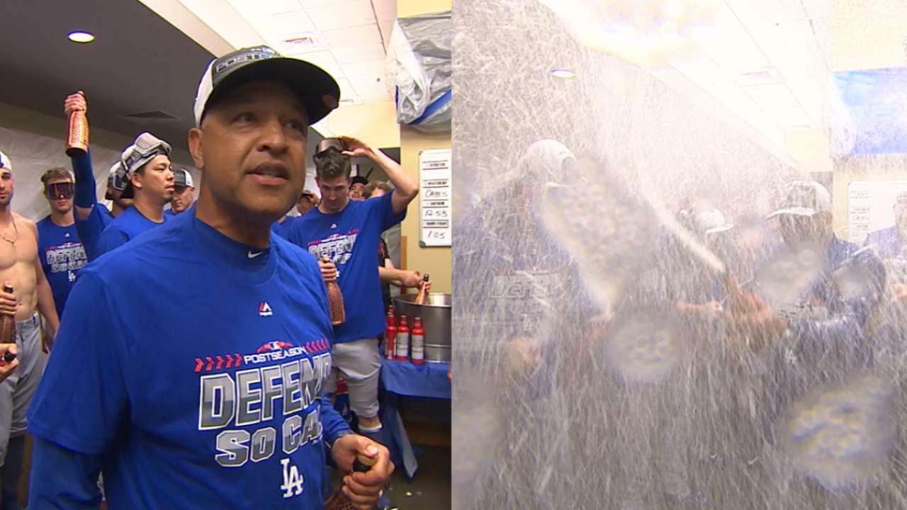 Dodgers on earning playoff berth