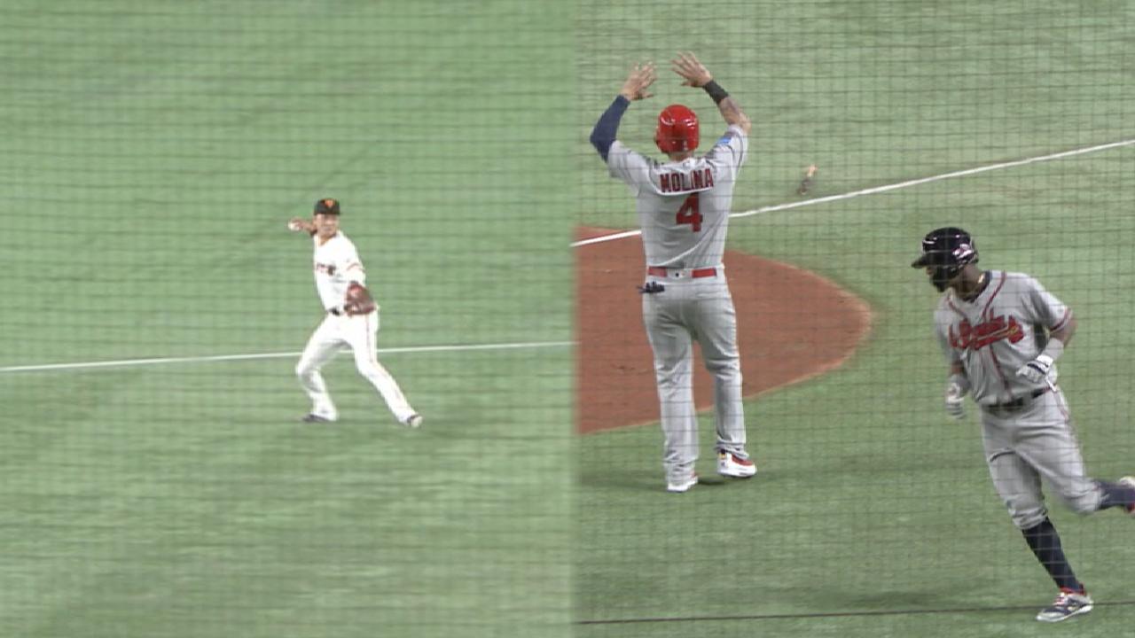 Molina, Acuna score on error