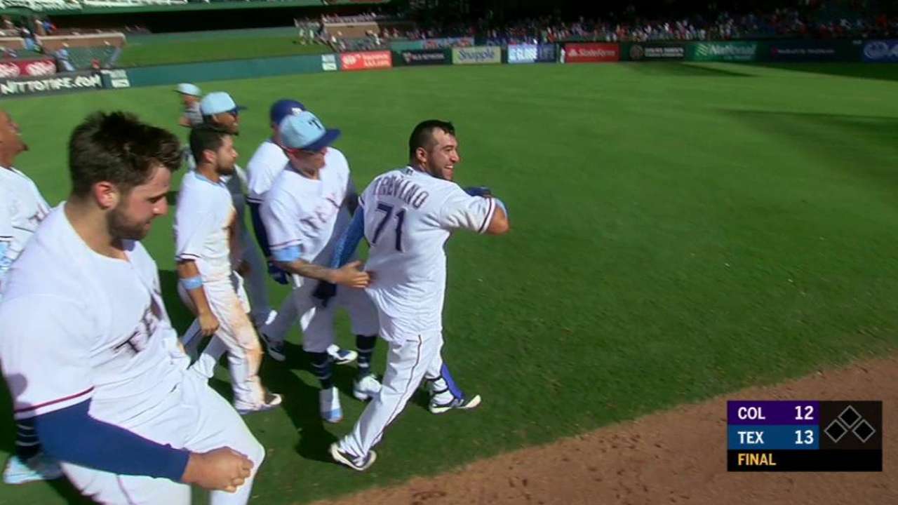 Rangers rookie Jose Trevino caps emotional Father's Day with walk